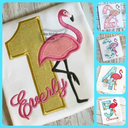 1-5 Flamingo number set